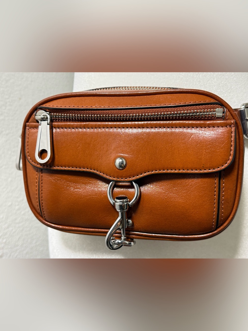 Rebecca Minkoff Blythe Leather Belt Bag - Acorn (Brown/Tan) - Picture 3 of 14